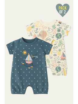 FURR BALLS - Globe Trotter Organic Cotton Bodysuits (Pack Of 2)