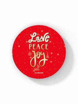 Macmerise - Christmas Love Pattern Circular Coaster