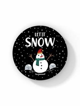 Macmerise - Let It Snow Pattern Circular Coaster