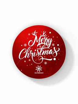 Macmerise - Merry Christmas Pattern Circular Coaster