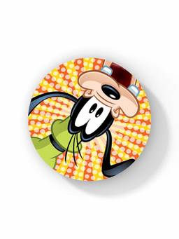 Macmerise - Goofy Upside Down Pattern Circular Coaster