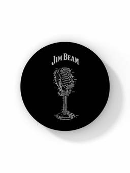 Macmerise - Jim Beam Retro Mic Pattern Circular Coaster