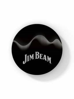 Macmerise - Jim Beam Sound Waves Pattern Circular Coaster