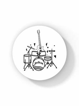 Macmerise - Jim Beam The Band Pattern Circular Coaster
