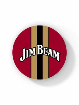 Macmerise - Jim Beam Raspberry Pattern Circular Coaster