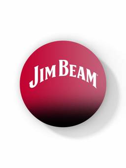Macmerise - Jim Beam Red Fade Pattern Circular Coaster