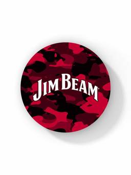 Macmerise - Jim Beam Camo Red Pattern Circular Coaster