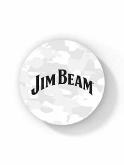 Macmerise - Jim Beam Camo White Pattern Circular Coaster