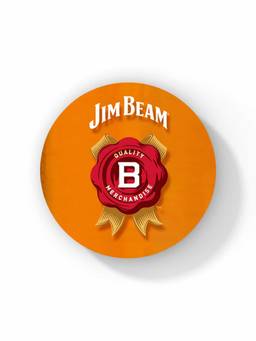 Macmerise - Jim Beam Orange Pattern Circular Coaster