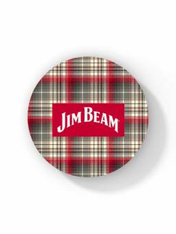Macmerise - Jim Beam Plaid stripes Pattern Circular Coaster