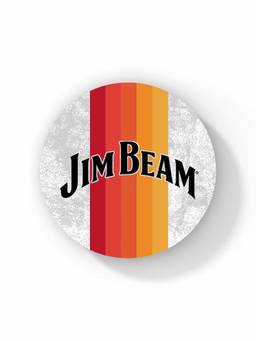 Macmerise - Jim Beam Sun rays Stripes Pattern Circular Coaster
