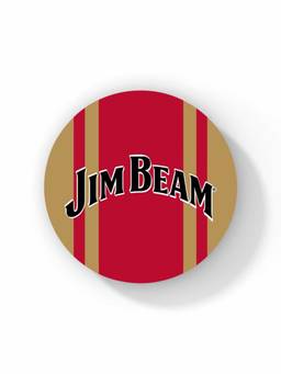 Macmerise - Jim Beam Red Shadow Pattern Circular Coaster