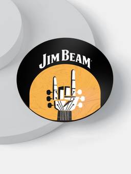 Macmerise - Jim Beam Black Rock Pattern Circular Coaster
