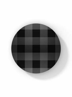 Macmerise - Checkmate Black Pattern Circular Coaster