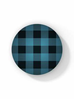 Macmerise - Checkmate Blue Pattern Circular Coaster