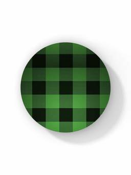 Macmerise - Checkmate Green Pattern Circular Coaster
