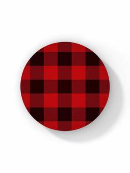 Macmerise - Checkmate Red Pattern Circular Coaster