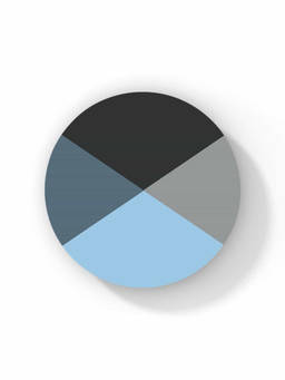 Macmerise - Criss Cross Blue and Grey Pattern Circular Coaster