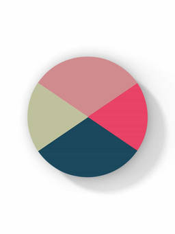 Macmerise - Criss Cross Teal pink Pattern Circular Coaster