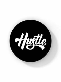 Macmerise - Hustle Black Pattern Circular Coaster