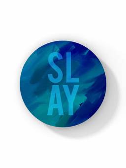 Macmerise - Slay Blue Pattern Circular Coaster
