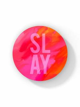Macmerise - Slay Pink Pattern Circular Coaster