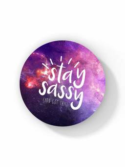 Macmerise - Stay Sassy Pattern Circular Coaster