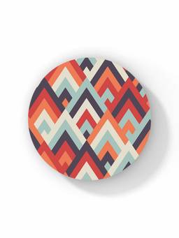 Macmerise - Symmetric Cheveron Pattern Circular Coaster