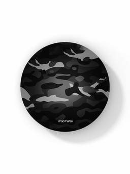Macmerise - Camo Gunmetal Grey Pattern Circular Coaster