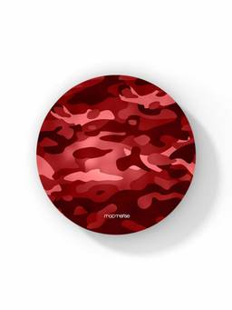 Macmerise - Camo Indian Red Pattern Circular Coaster