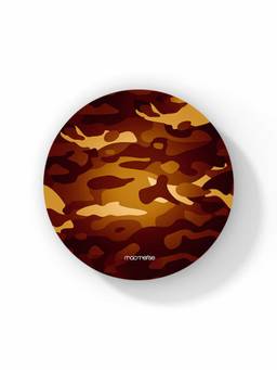 Macmerise - Camo Saddle Brown Pattern Circular Coaster