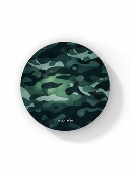 Macmerise - Camo Viridian Green Pattern Circular Coaster
