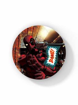 Macmerise - Deadpool takes aim Pattern Circular Coaster