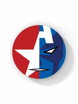 Macmerise - Face Focus Captain America Pattern Circular Coaster