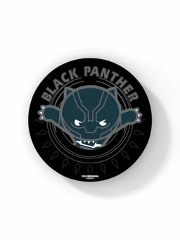 Macmerise - Black Panther Kawaii Pattern Circular Coaster