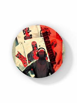Macmerise - Target Deadpool Pattern Circular Coaster