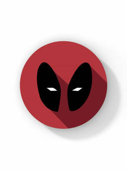 Macmerise - Minimalistic Deadpool Pattern Circular Coaster