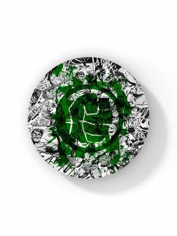 Macmerise - Splash Out Hulk Fist Pattern Circular Coaster