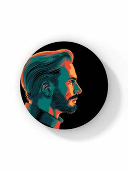 Macmerise - Illuminated Captain America Pattern Circular Coaster