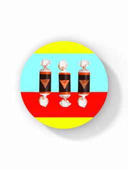 Macmerise - Masaba Cone Candy Pattern Circular Coaster