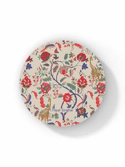 Macmerise - Payal Singhal Giraffe Print Pattern Circular Coaster