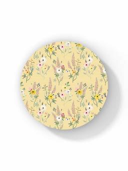 Macmerise - Payal Singhal Lemon Garden Pattern Circular Coaster