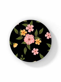 Macmerise - SK Periwinkle Black Pattern Circular Coaster