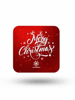 Macmerise - Merry Christmas Pattern Square Coaster