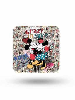 Macmerise - Crazy in love Pattern Square Coaster