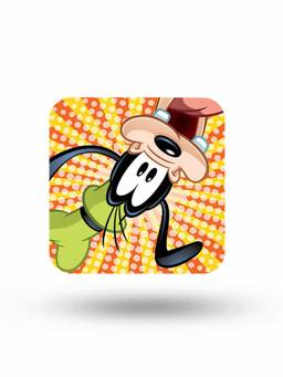 Macmerise - Goofy Upside Down Pattern Square Coaster
