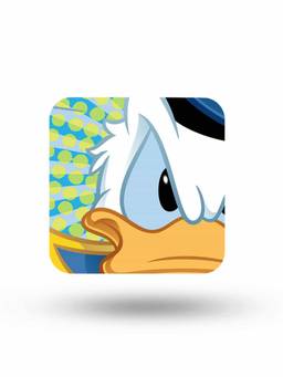 Macmerise - Zoom Up Donald Pattern Square Coaster