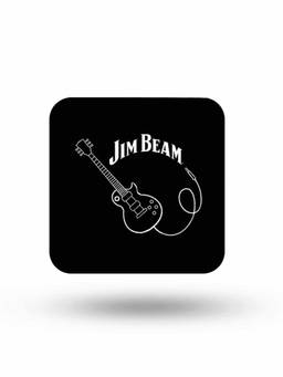 Macmerise - Jim Beam Rock On Pattern Square Coaster