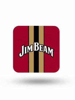 Macmerise - Jim Beam Raspberry Pattern Square Coaster