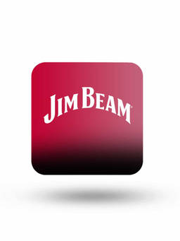 Macmerise - Jim Beam Red Fade Pattern Square Coaster